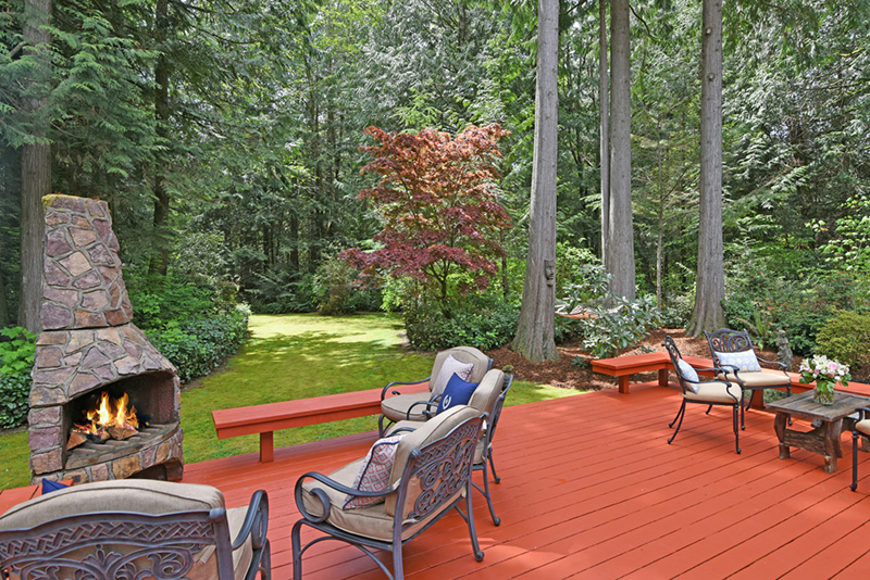 View from the back deck of this Battle Point Area Bainbridge Island Home for Sale